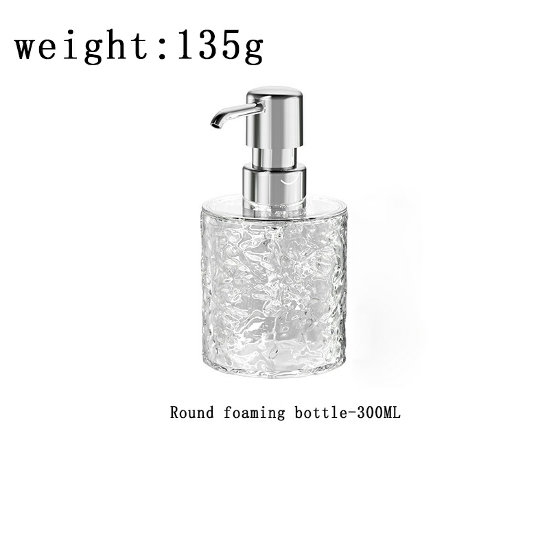 300ML Luxury Crystal PET Dispenser Bottle for Hotel Bathroom for Shampoo Shower Gel Lotion Soap-Stocked Feature
