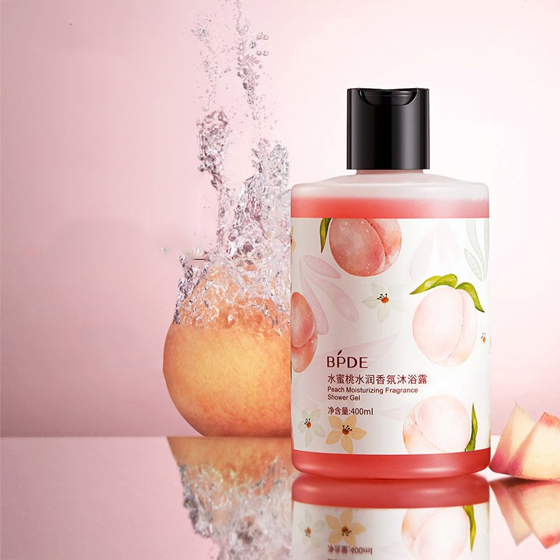 OEM BPDE peach niacinamide lightening skin care bath wash hotel moisturizing fragrance shower gel