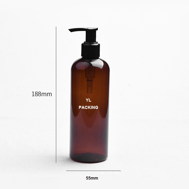 In Stock 300ml Empty Luxury Hair Shampoo Conditioner Bottles Packaging White Black Transparent Green Amber Grey Plastic Bottle
