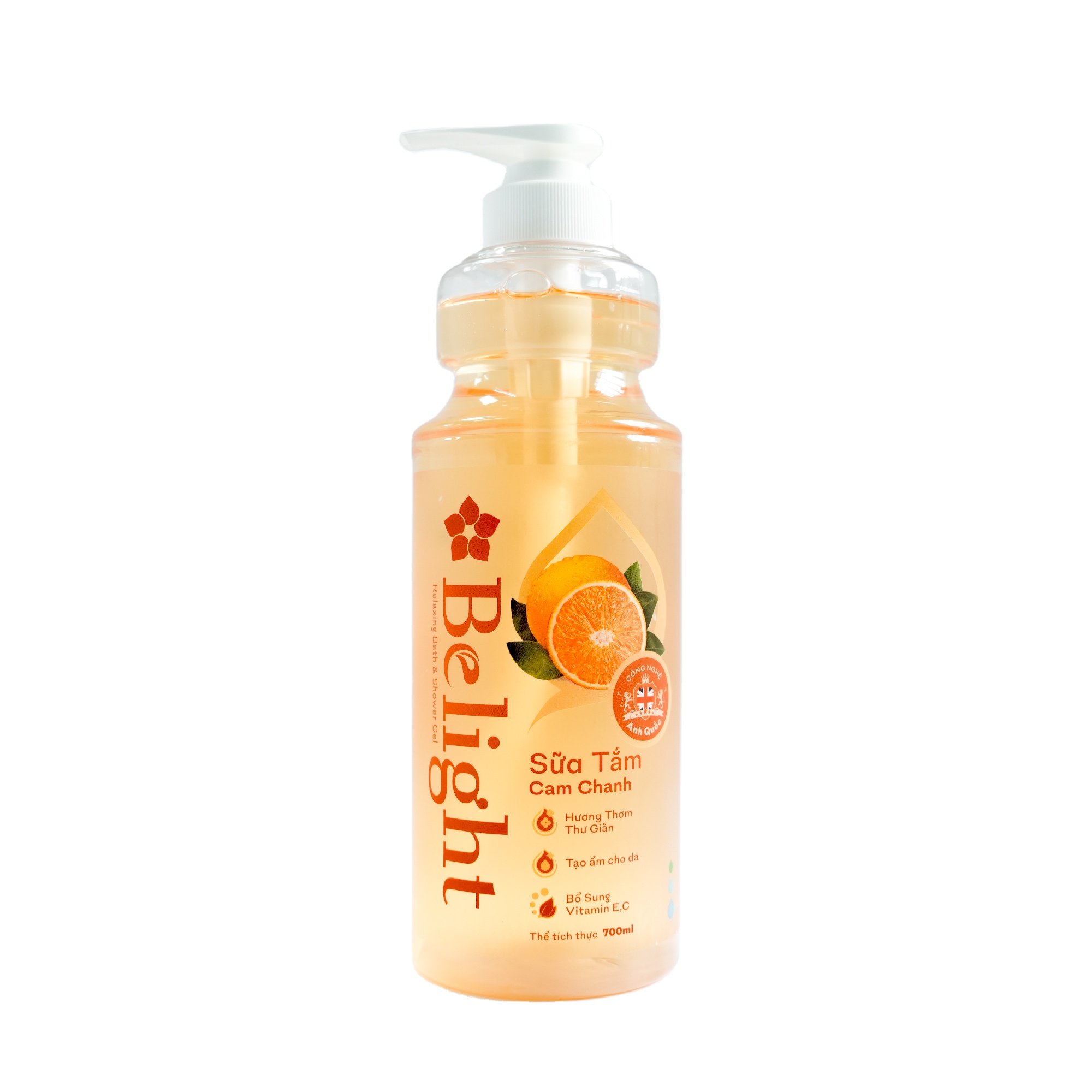 Belight Premium Moisturizing Shower Gels 750g/400g Whitening Body Wash in Orange & Lemon Bath Supplies