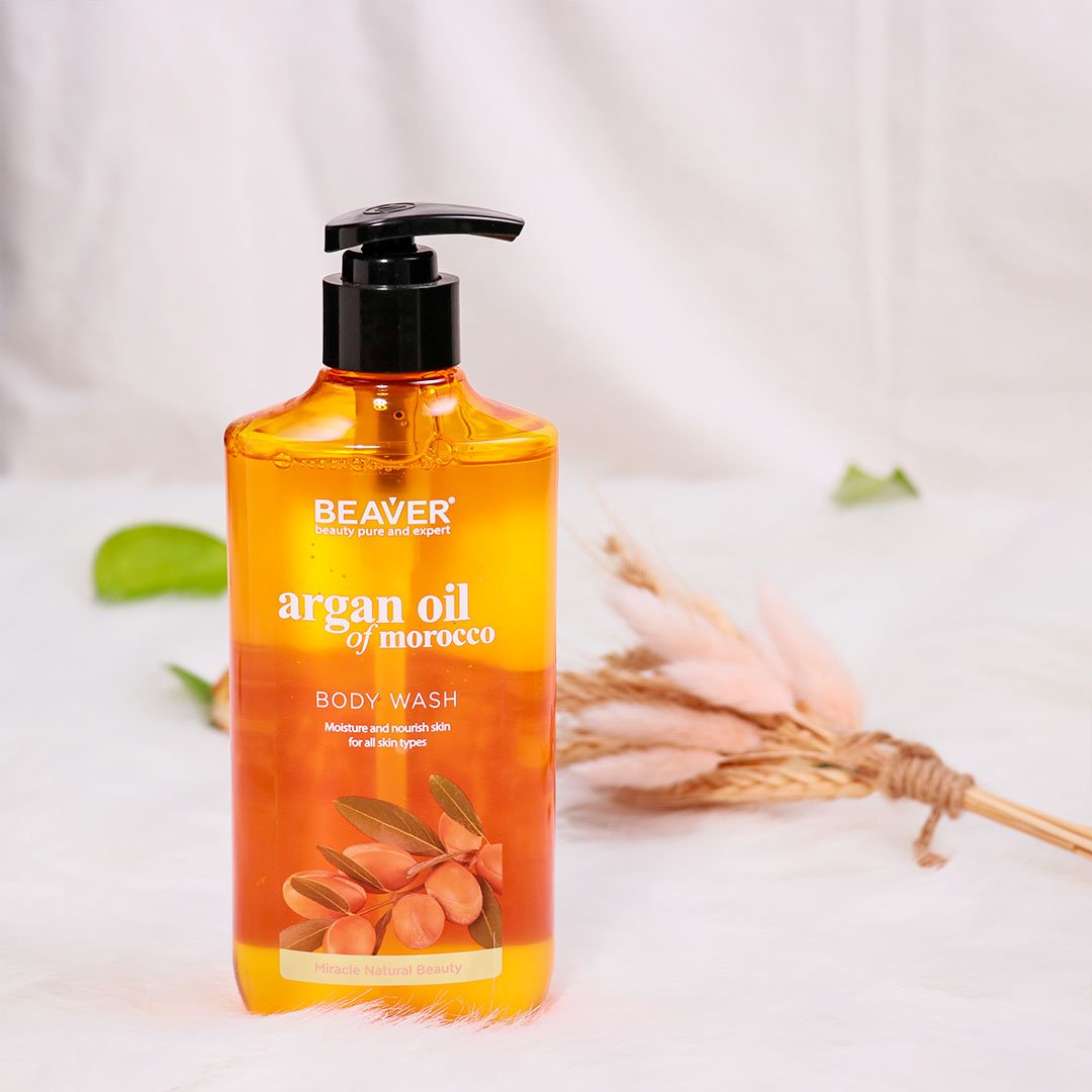 Beaver Wholesale Cleansing Moisturizing Smoothing Organic Natural Argan oil of Morocco Body Wash Shower Gel