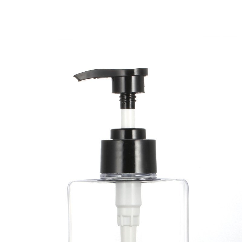 Shower Gel Shampoo Bottle Lotion Pump Bottle Screw Cap Transparent Pet Flat Square Plastic 200ml 300ml 500ml Cosmetic Custom OEM