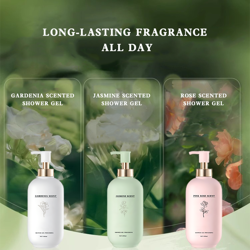 Herbal floral shower gel OEM long-lasting fragrance deep cleansing shower gel strength factory customization