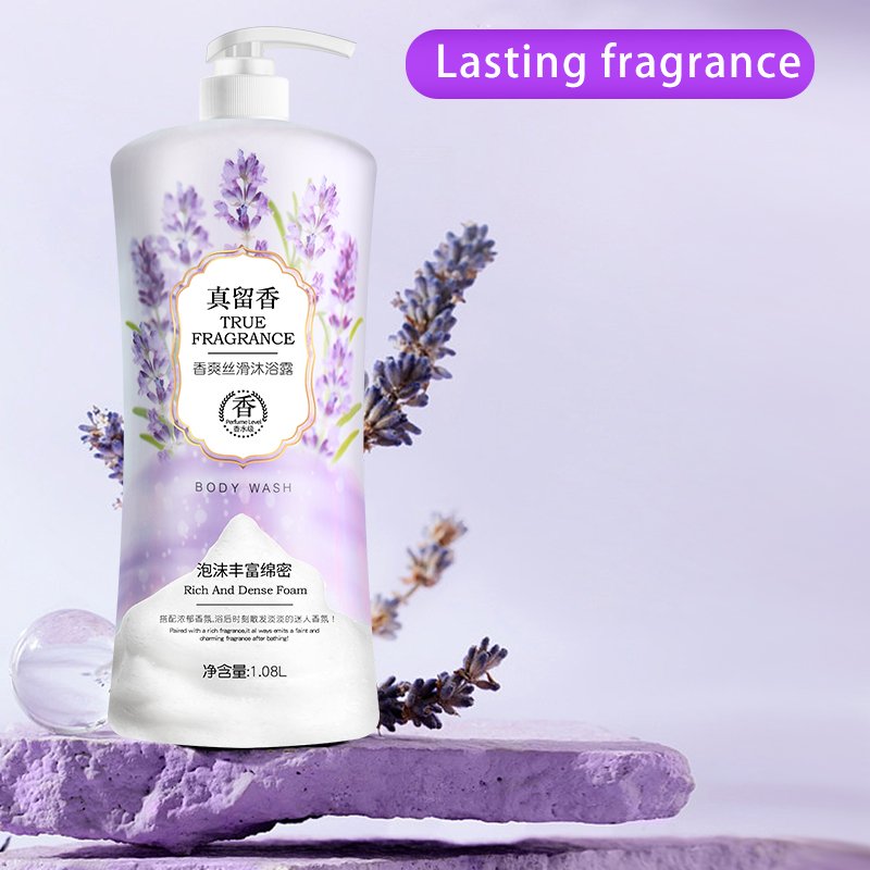In Stock Can Customize 1080ml Shower Gel Lavender Moisturizing Lasting Fragrance Perfume Moisturizing Bath Adults Female