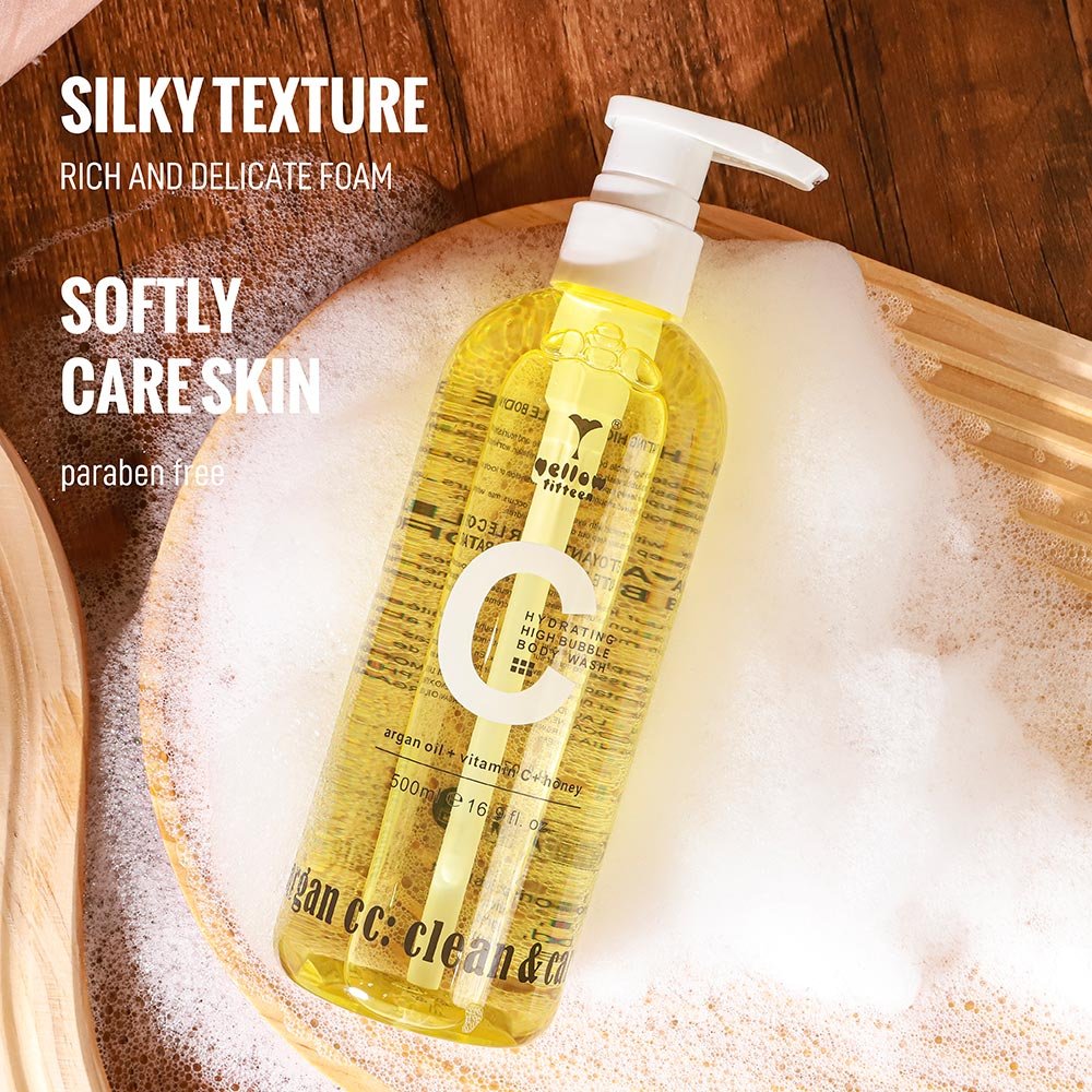 Custom Perfumed Moisturising Vitamin C Honey Body Wash Liquid Soap 1000ml Private Label Nourish Refresh Shower Gel Wholesale