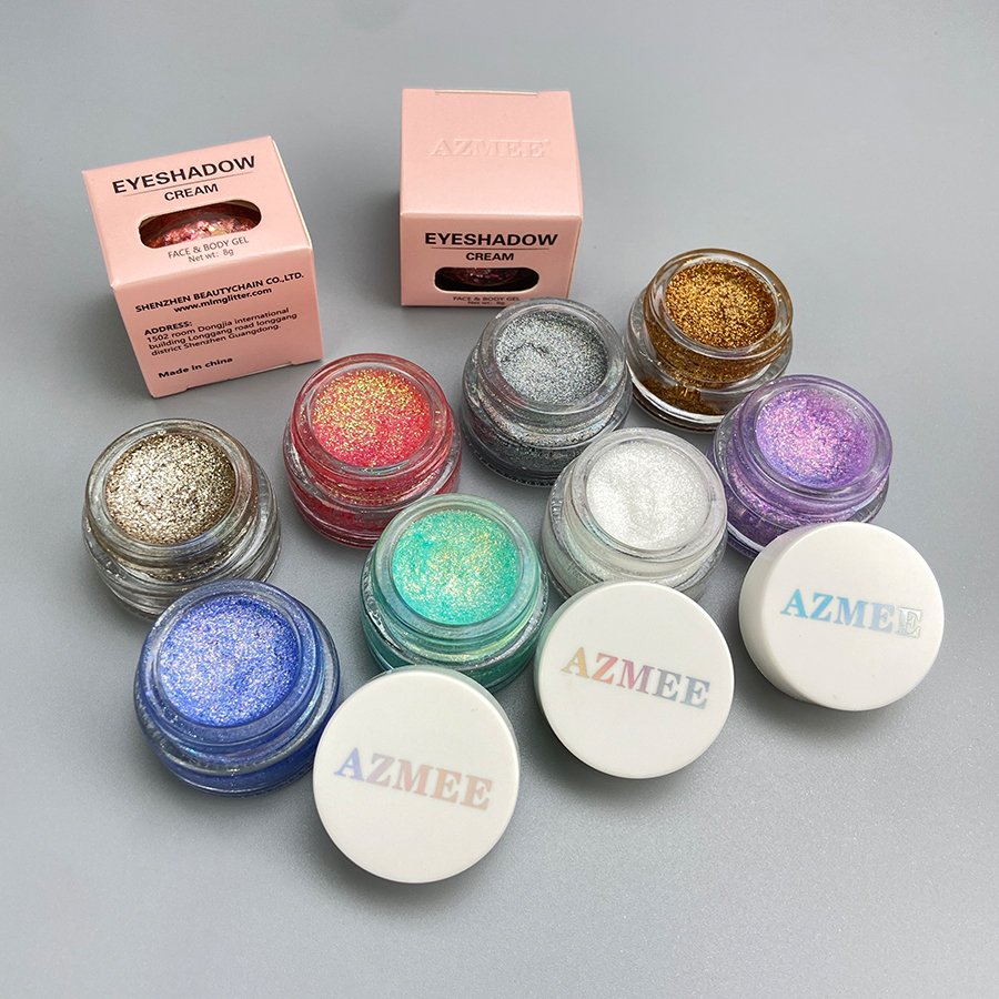 MLM custom makeup OEM/ODM Private Label Cosmetic-Grade Eco-Friendly Long-Lasting Waterproof Cream Eyeshadow Gel Glitter