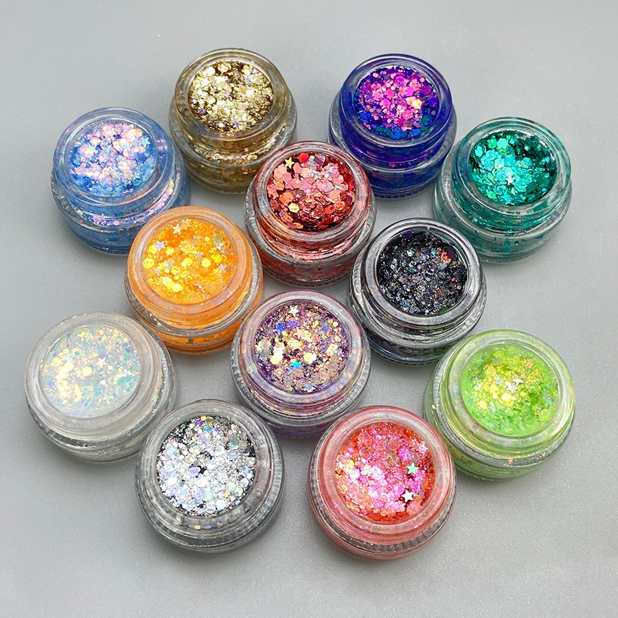 MLM custom makeup OEM/ODM Private Label Cosmetic-Grade Eco-Friendly Long-Lasting Waterproof Cream Eyeshadow Gel Glitter