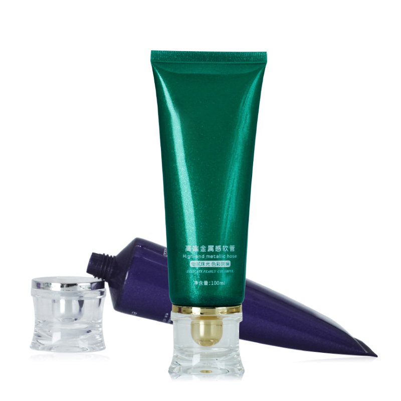 100ml High-grade Luxury Soft Squeeze Plastic Face Wash Shampoo Tube With Acrylic Lid For Shower Gel