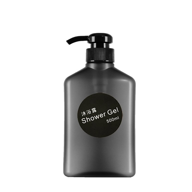 250ml 350ml 500ml Pet plastic square bottle Lotion Empty scrub Clear shampoo Conditioner bottle dispenser shower gel packaging