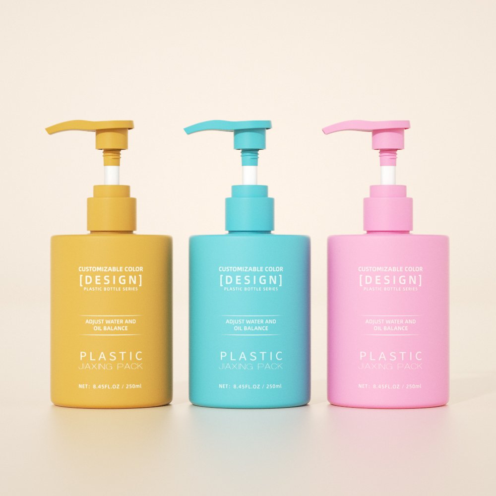 Wholesale 250 ml 500ml eco friendly HDPE plastic empty shampoo and conditioner bottle custom shower gel bottles with pump