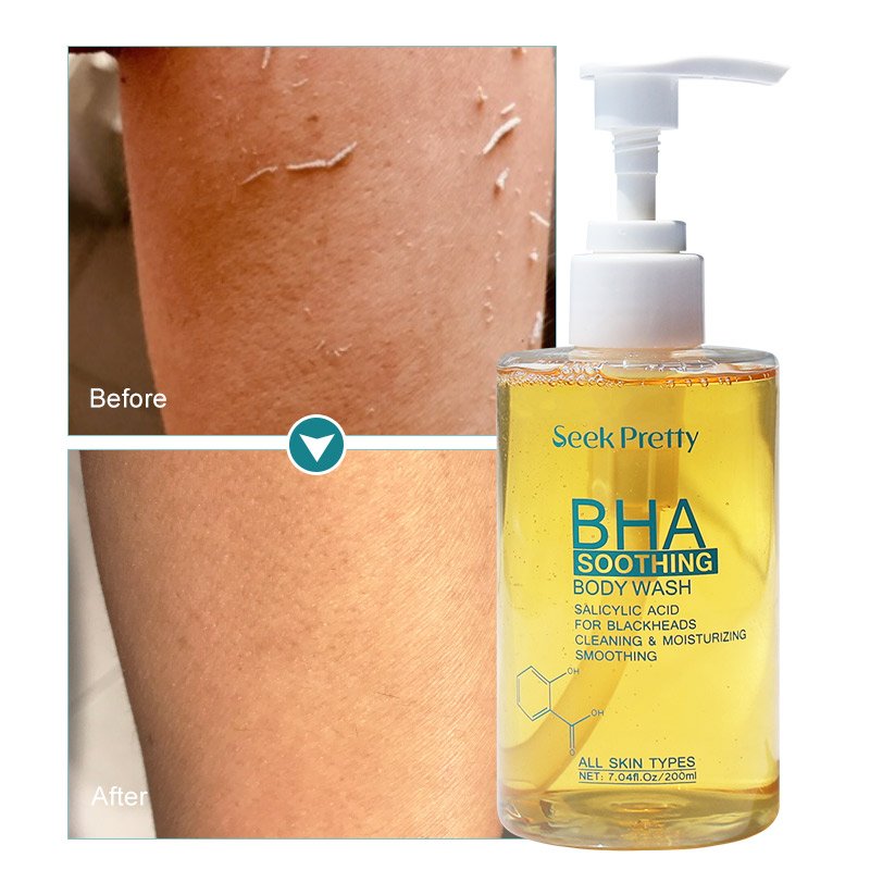 Seek Pretty 200 ML Private Label BHA Moisturizing Natural Organic Skin Lightening Bath Shampoo Shower Set Body Gel