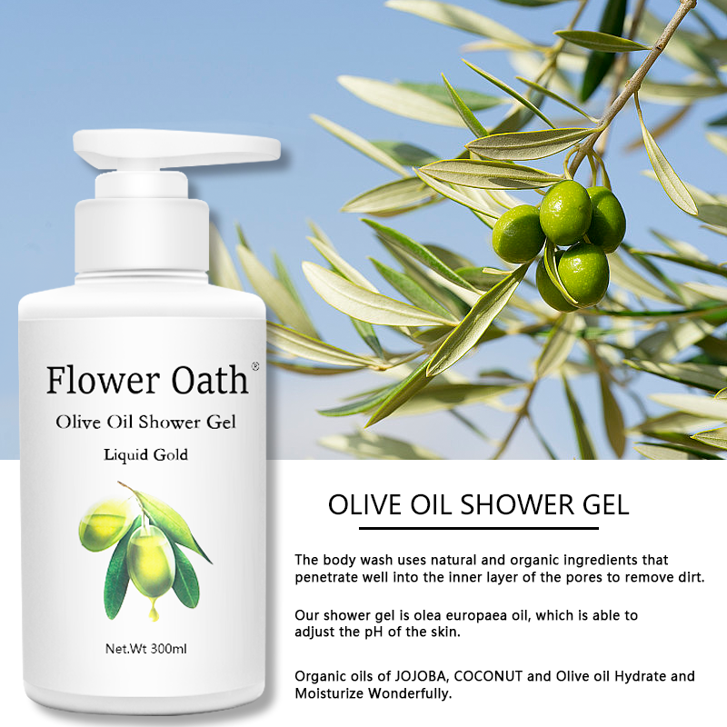 Olive Oil Shower Gel Reduces Fine Lines Delays Aging Prevents Dryness as a Skin Care Agent Moisturizes the Whole Body