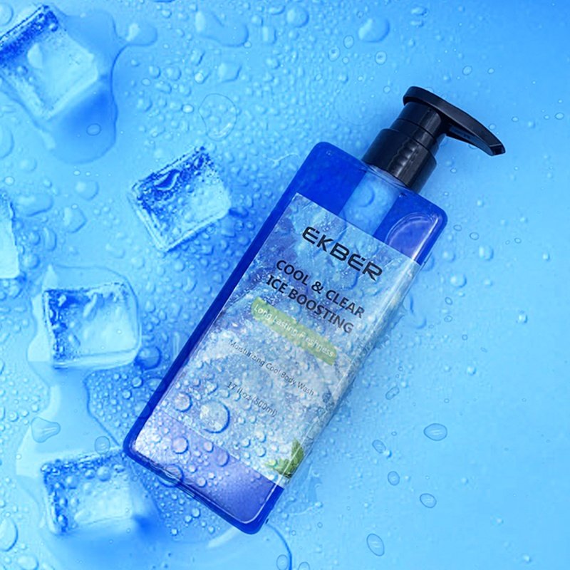 Wholesale Mint Organic Body Wash Plant Shower Gel Skin Exfoliating Fragrance Bath Gel Deep Cleaning Blue Mint Cool Body Wash