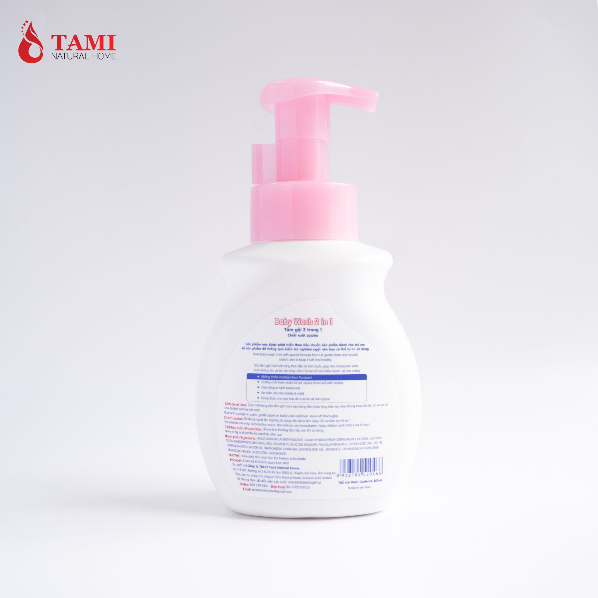 Vietnam Export Tmfamil Baby Body Wash 2 in 1 Shower Gel Non-Harm to Kid Skin 3 Years Shelf Life Refreshing Personal Care