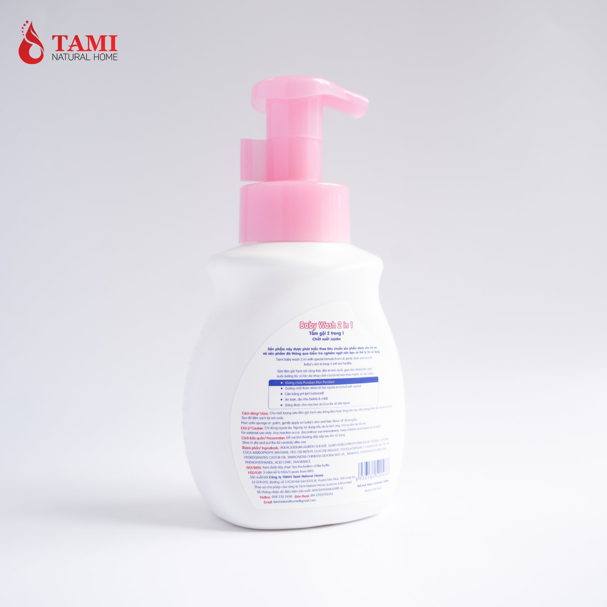 Vietnam Export Tmfamil Baby Body Wash 2 in 1 Shower Gel Non-Harm to Kid Skin 3 Years Shelf Life Refreshing Personal Care