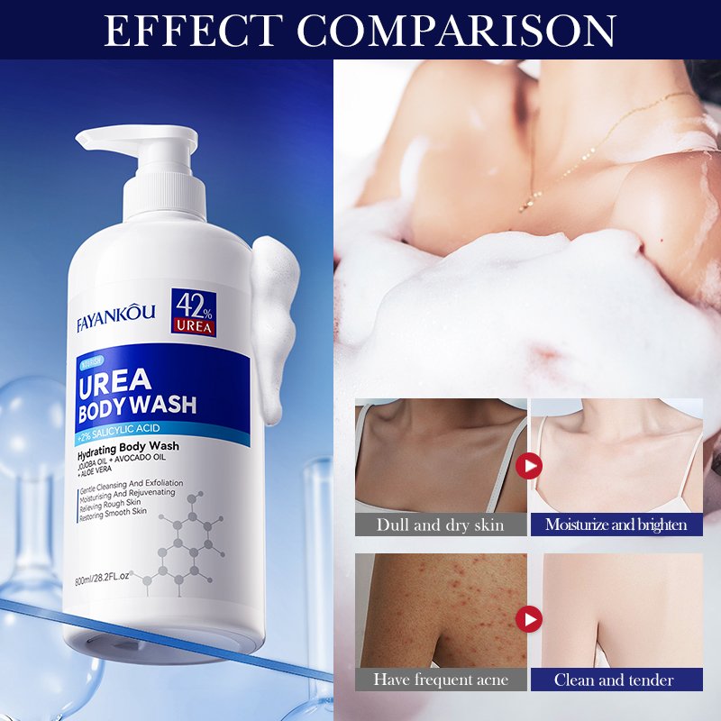 OEM FAYANKOU Wholesale Urea Hydrating Body Wash Nicotinamide Moisturizing Whitening Deep Cleansing Skin Fragrance Shower Gel