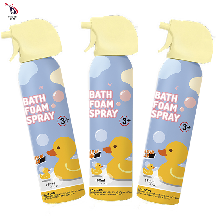 Customized Shower Foam Fun Clean Body Bath Foam Spray Milky Smell for Baby Shower Outdoor Backyard Bubble Party