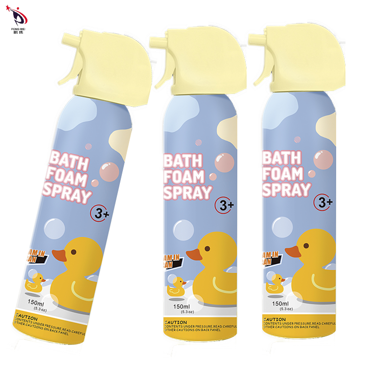 Customized Shower Foam Fun Clean Body Bath Foam Spray Milky Smell for Baby Shower Outdoor Backyard Bubble Party