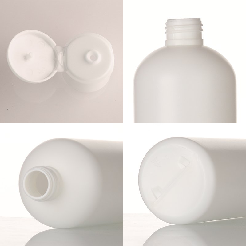 HDPE plastic Cosmetic packaging lotion bottle wholesale shower gel body hair skin care Beauty shampoo travel bottle flip cap