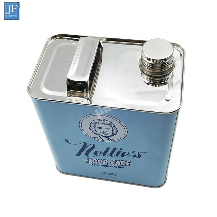 Free Sample New Container Floor Care Square Can Empty Can Shower Gel Tin Box Shampoo Flask Stainless Steel Wine Can