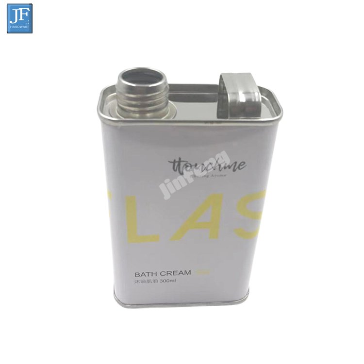 Free Sample New Container Floor Care Square Can Empty Can Shower Gel Tin Box Shampoo Flask Stainless Steel Wine Can