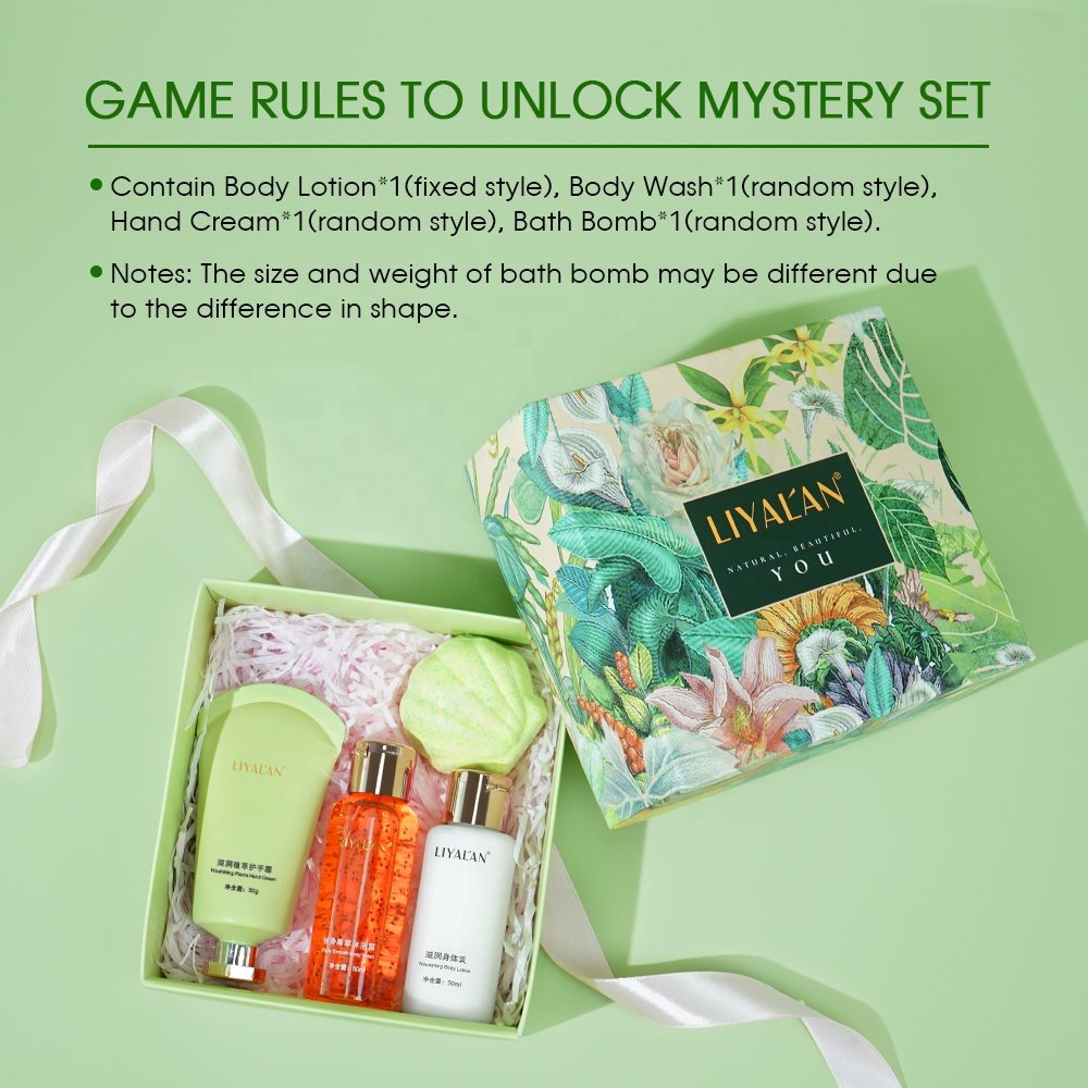 Bath Set Shower Gel Bath Bomb Body Lotion Hand Cream Spa Gift Sets for Women