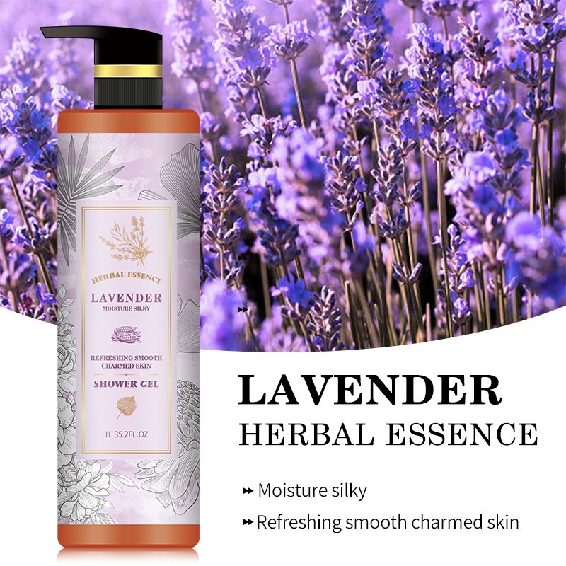 in stock 1000ml Lavender Aloe Body Cleansing and Oil Control Perfume Flavor Body Soap Factory Wholesale