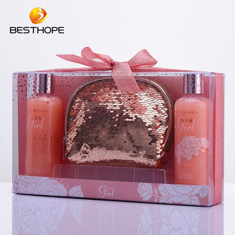 besthope Luxury pink lady personal body care bath spa gift set for Valentine's Day