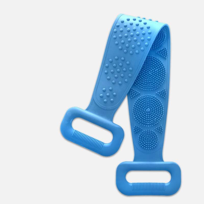 Silicone Body Scrubber Double Sided Skin Scrubber Gel Silicone Rubbing Belt For Body Brush Silicone Scrubber