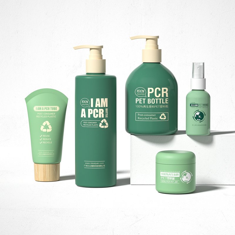 PCR Luxury Shampoo And Shower Gel Liquid Soap Bottle Cream Jar And Tube