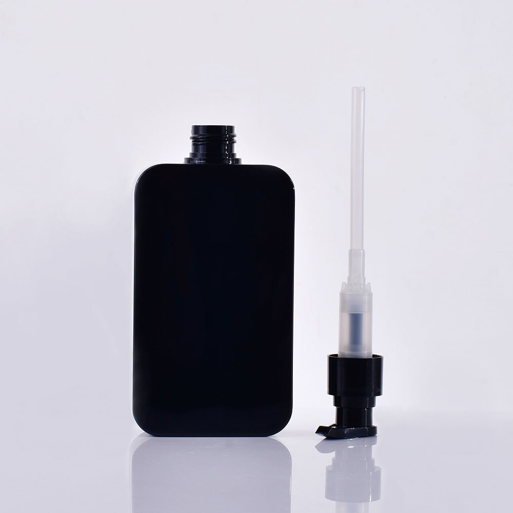 plastic cosmetic packaging 300ml PETG shower gel whitening body lotion and shampoo pump bottles