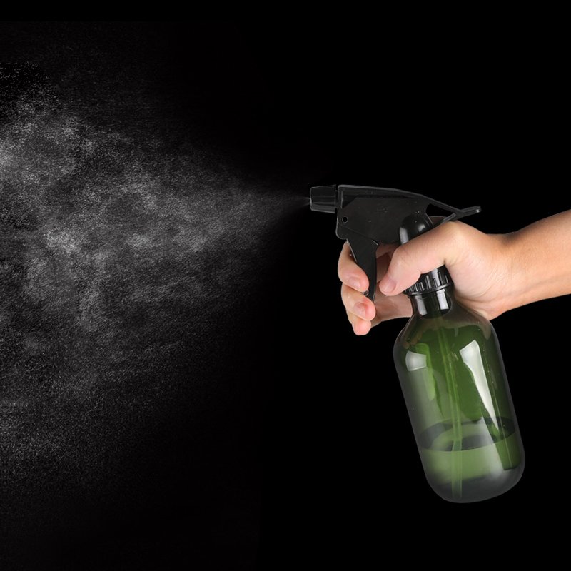100ML 150ml 300ml 500ML Refillable Boston Round 10oz 16 oz Amber plastic Spray Bottle with Trigger Spray Top for room spray