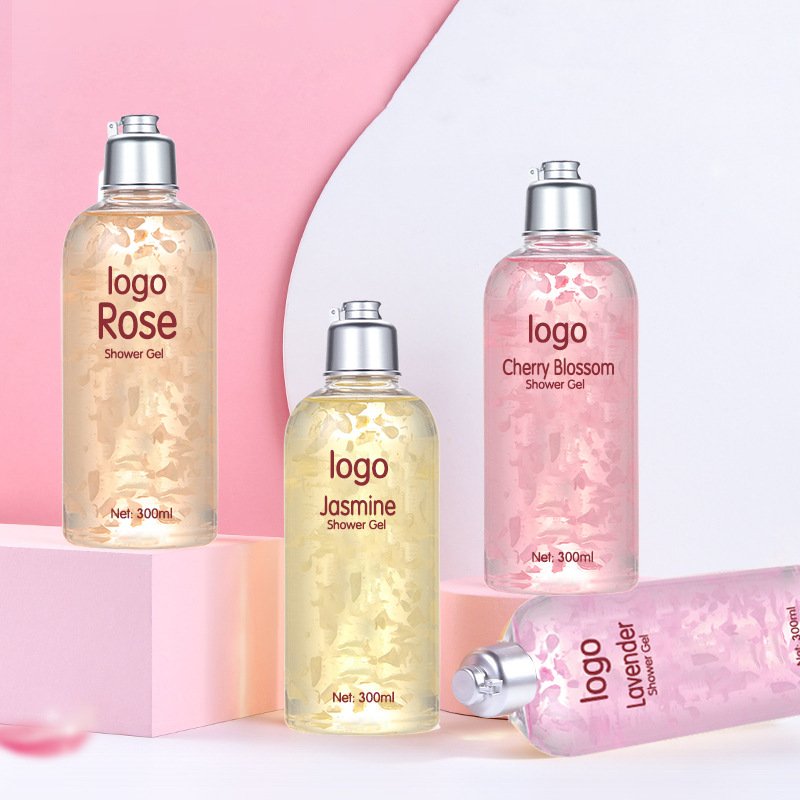 Private Label Natural Organic Body Wash Scrub Flower Flavor Exfoliating Lightening Whitening Shower Gel