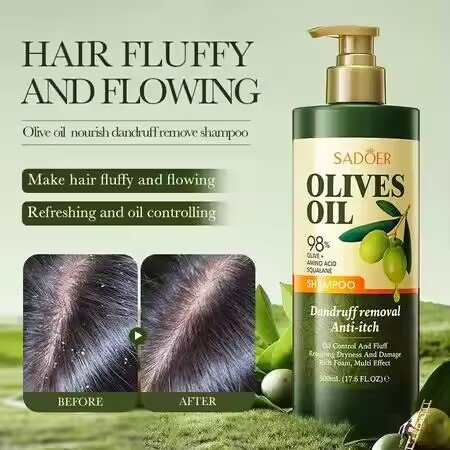 OEM SADOER Natural Olive Oil Deeply Nourishing Smoothing Hair Treatment Products Wholesale Hair Shampoo and Conditioner Set