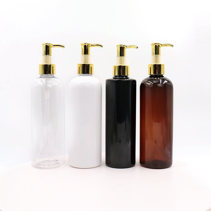 Empty plastic shower gel lotion pump bottles white black PET 1 1000ml 1L shampoo bottle and Conditioner Bottles Hair Care