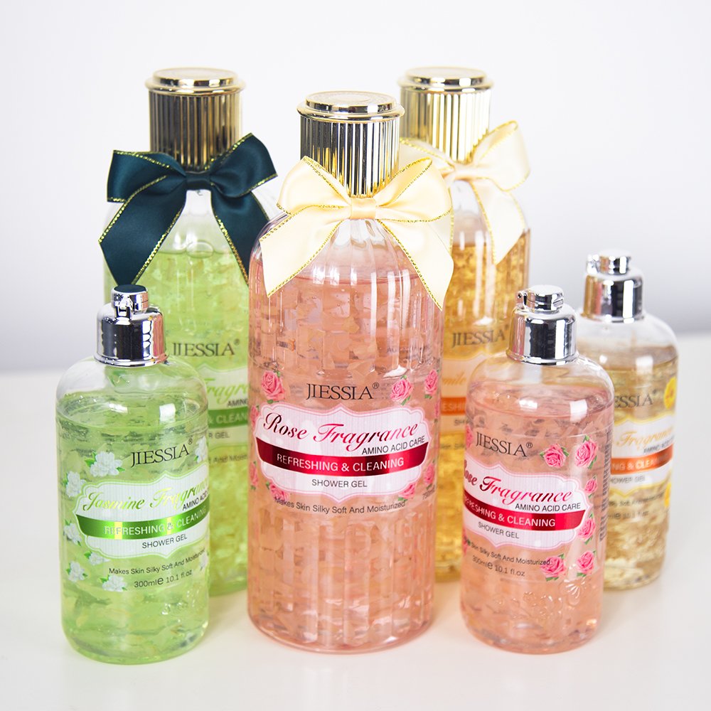 Wholesale body cleaning flower shower gels body wash products customization high quality luxury amino acid shower gel