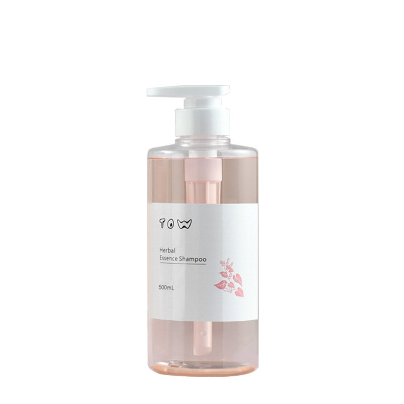 OEM ODM Custom Cosmetic Packaging PET Plastic 300 ml400ml 500ml Pet Round Bottle Lotion Packaging Body Shower Gel Shampoo Bottle