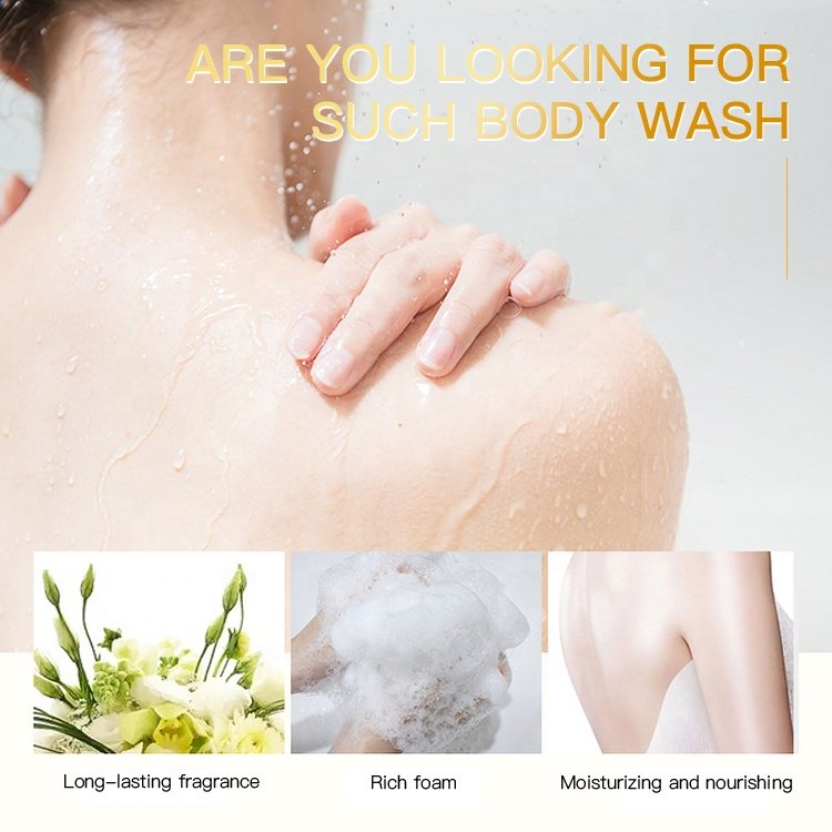 Oem Private Label 24K Gold Pure Gold Luxury Shower Gel Moisturizing Repair Body Wash