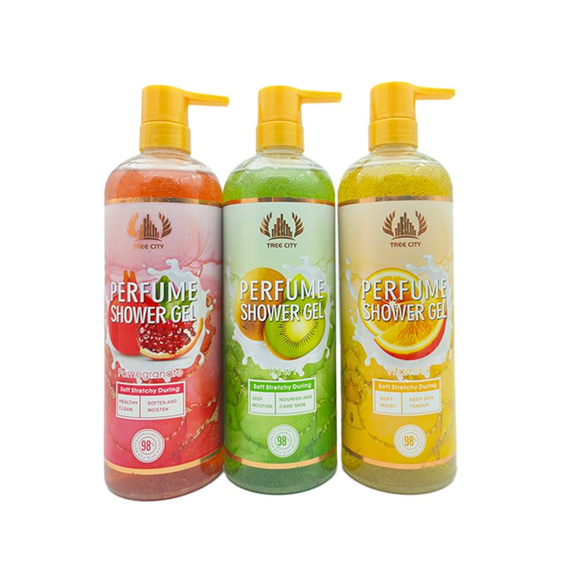 Wholesale Exfoliating Organic Whitening Natural Vegetarian Fruit Foam Shower Gel