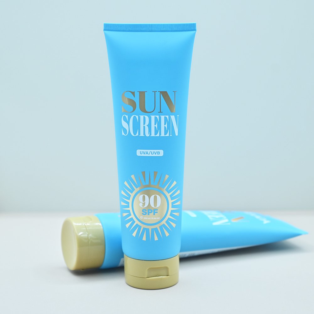 D50mm sunscreen plastic large capacity tube packaging 280ml face wash packaging container