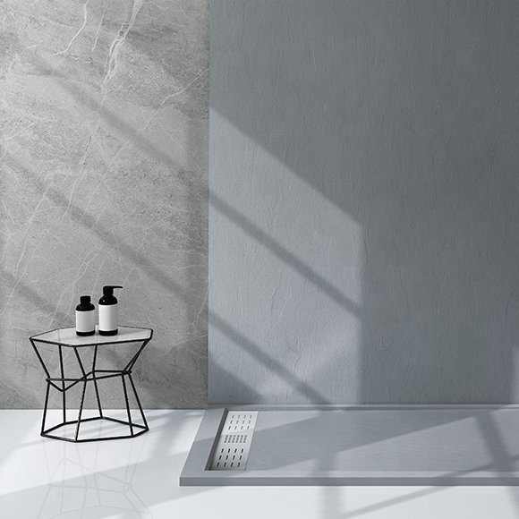 Composite stone Shower Tray Solid Surface Anti-Slip Resin Base Shower base Pans trays for Villa