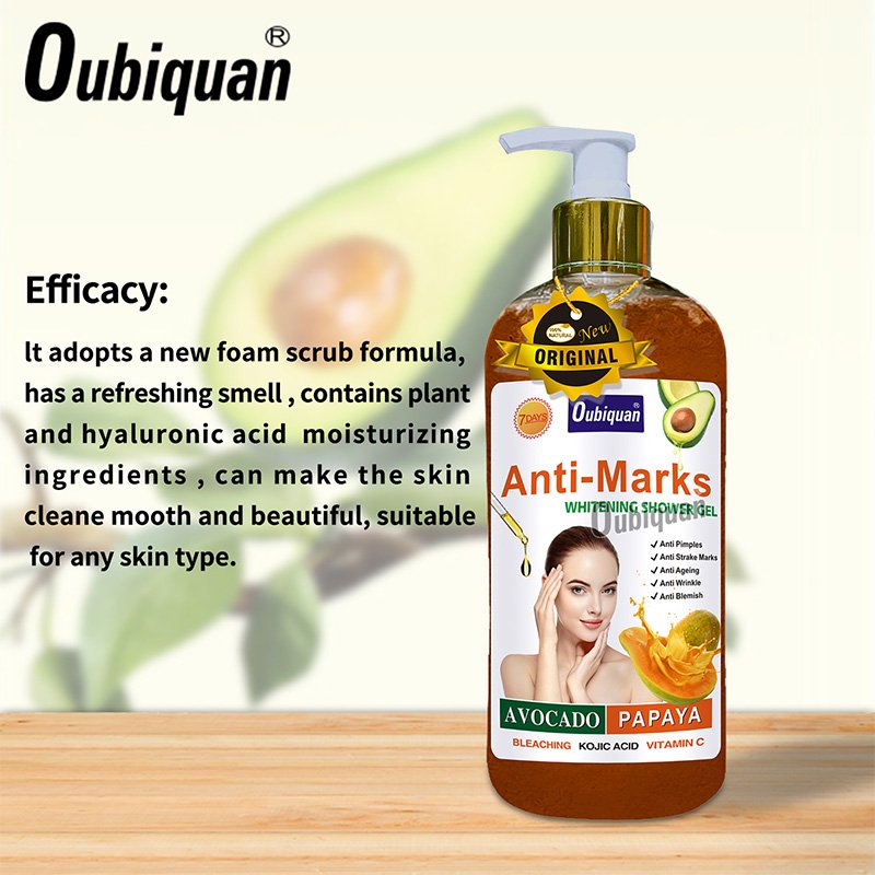 Custom Body Wash Scented Moisturizing Natural Papaya Organic Foam Bath Skin Brightening Shower Gel Vitamin C Shower Gel