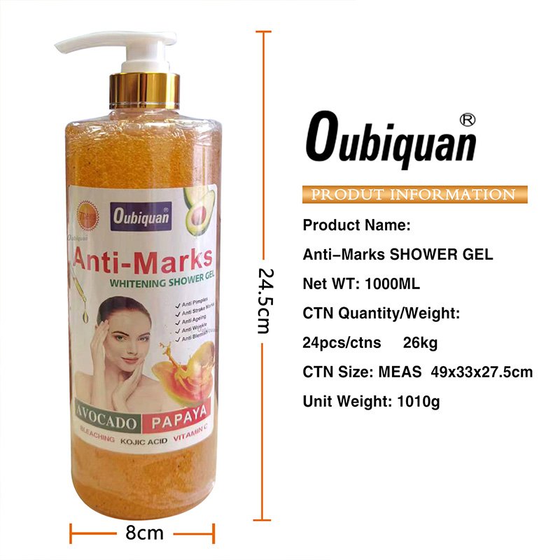 Custom Body Wash Scented Moisturizing Natural Papaya Organic Foam Bath Skin Brightening Shower Gel Vitamin C Shower Gel