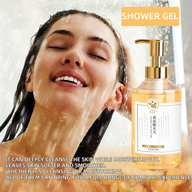 500mL Hyaluronic Acid Cleansing and Moisturizing shower gel private label Moisturizing and Brightening Shower Gel