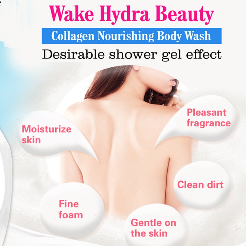 Custom Private Label Whitening Repair Milk Body Wash Professional Skin Care Collagen Moisture Shower Gel