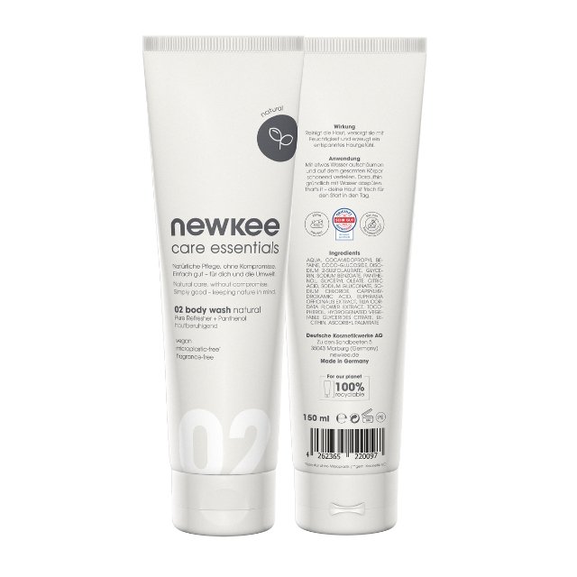 Newkee Care Essentials Panthenol Perfumed Gel Body Wash Reliable German Brand OEM ODM Regular Size Shower Gel Cleansing