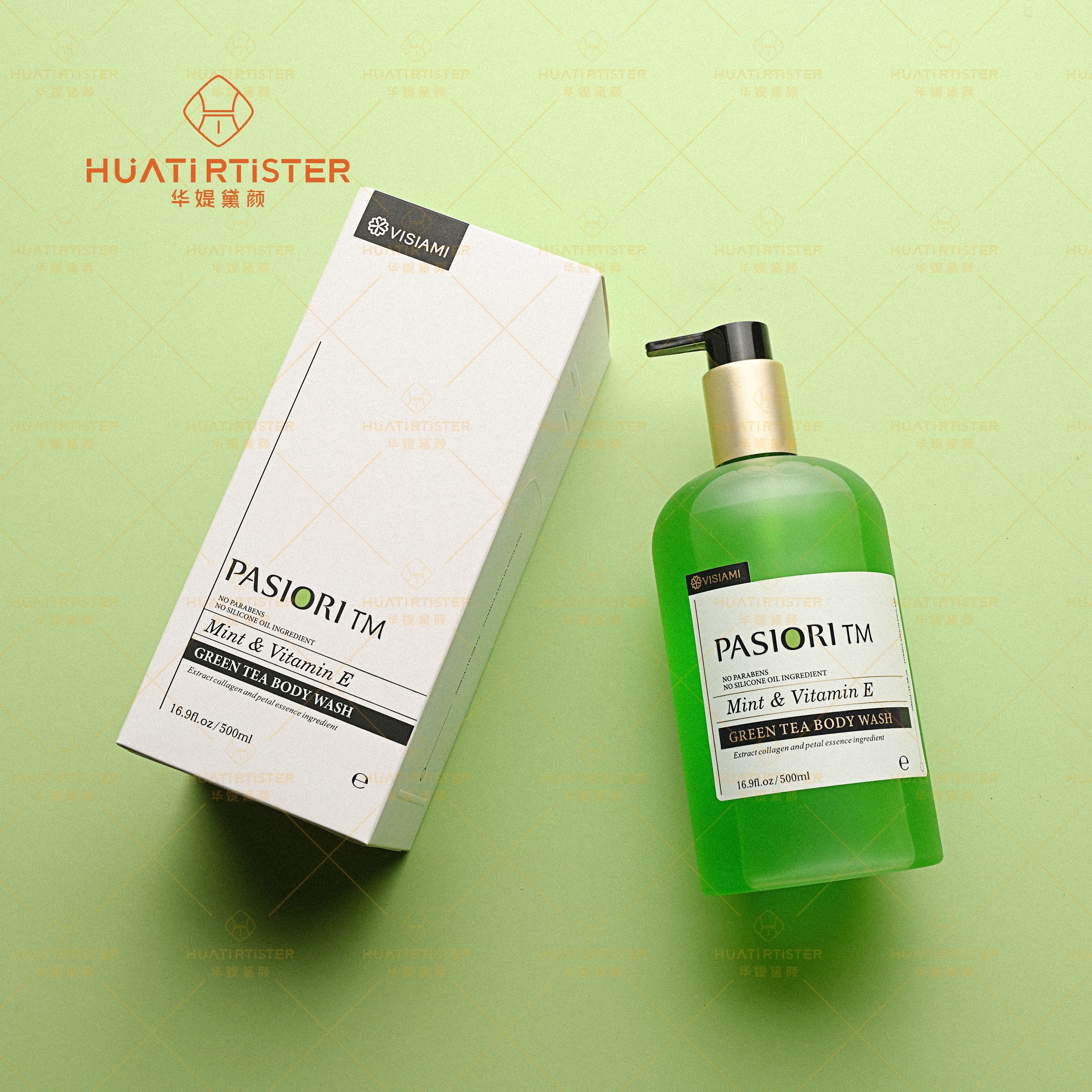 Huati Sifuli RubioAroma Body Wash Shower Gel Visibly Smoother Skin Gentle Exfoliating With Sea Minerals Cleanser