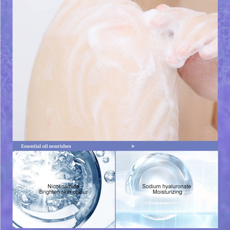 OEM ODM Private Label Essential Oil Amino Acid Deep Cleansing Moisturizing Refresh Shiny Organic Natural Body Wash Shower Gel
