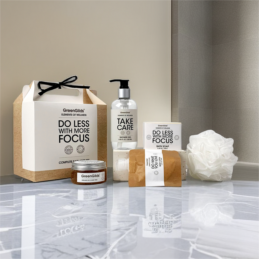 2024 New Design OEM Handmade Relaxation Elements Of Wellness Luxury Skin Care Bath Gift Sets Spa