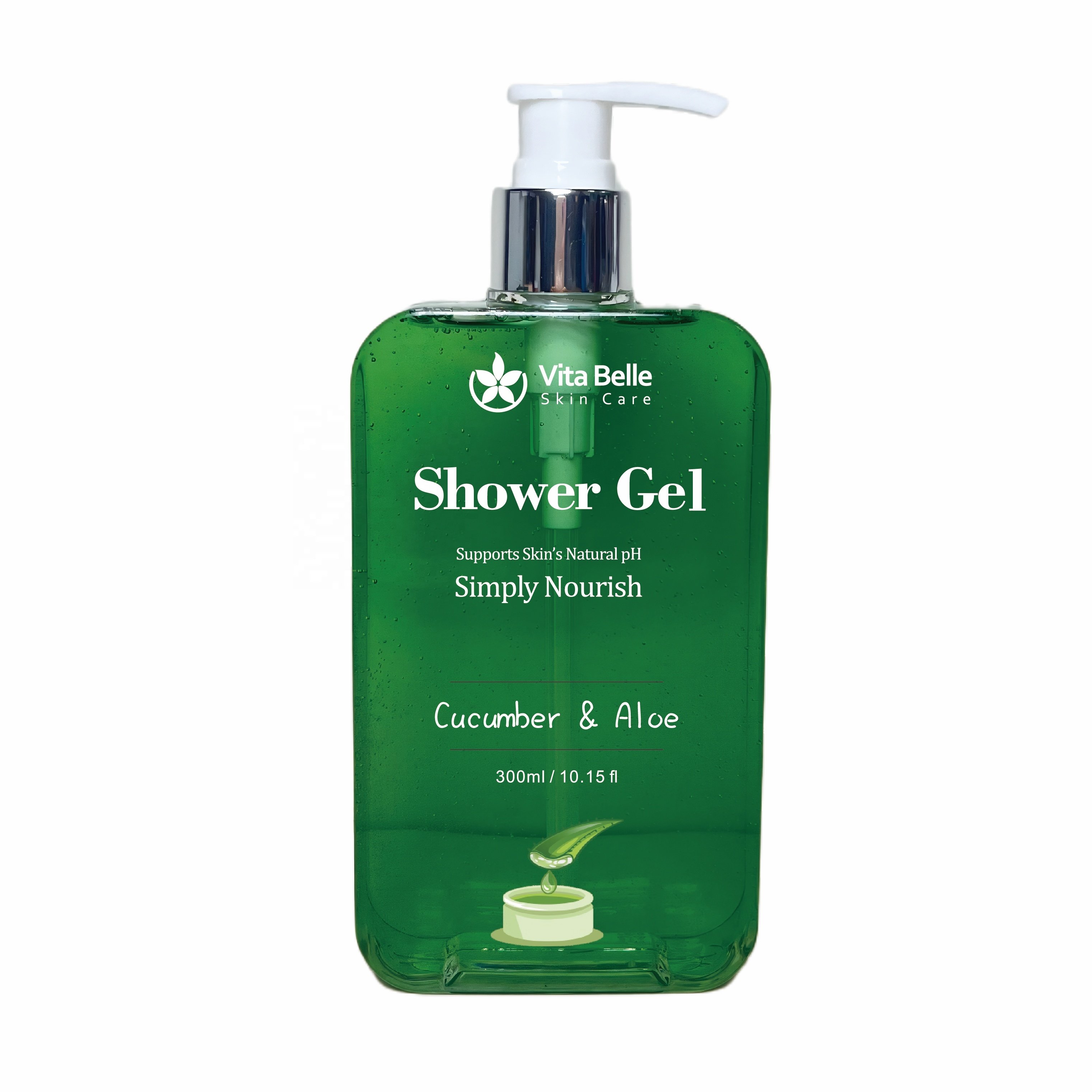 Refreshing & Cleansing Shower & Bath Gel, Moisturizing Daily Body Wash & Shaving Gel for Soft Skin, Including Ocean Mist